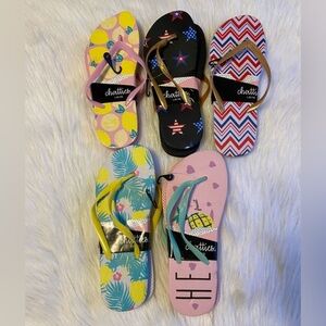 Chatties Flip Flops‎ Womens Size Large (9/10) Slip On Sandals Shoes Bundle